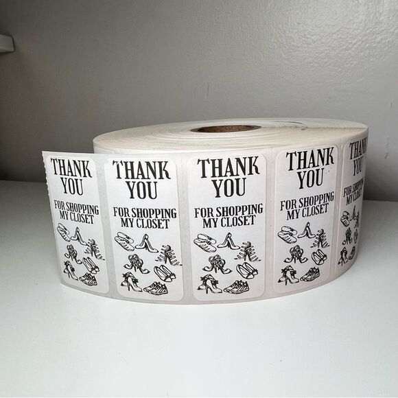 Pack of 100 Thank You for shopping my closet stickers | packaging supplies - Picture 5 of 9